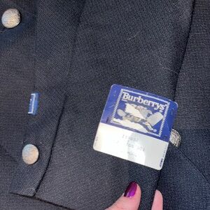 Vintage blue tag Burberry ladies suit set. Size 8. Original tag still attached!